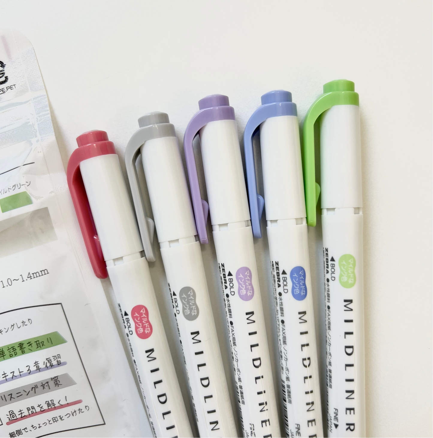 Zebra midliners 5 pens set اقلام هايلايتر براسين