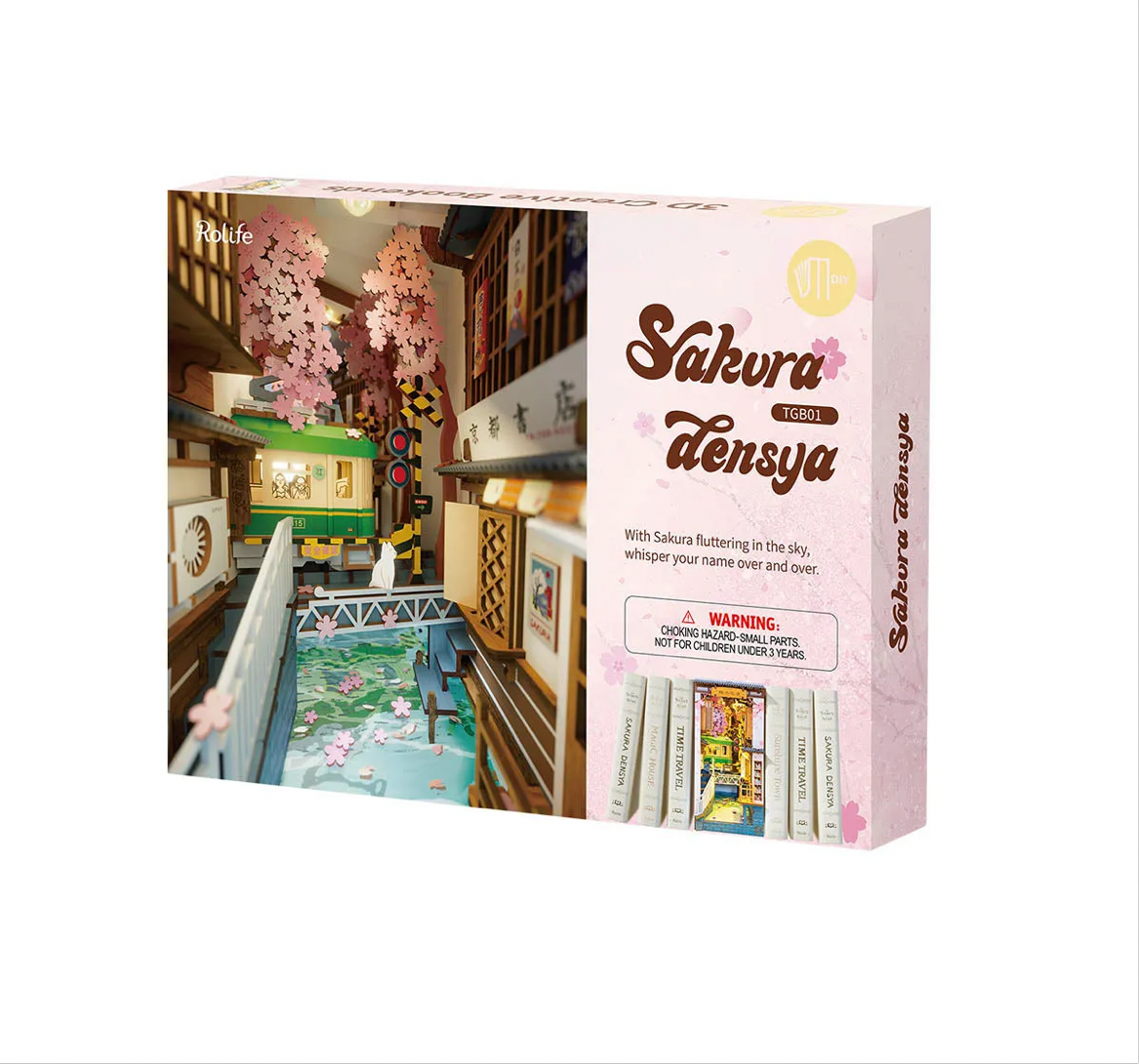 DIY booknook📚/ اصنعه بنفسك sakura train قطار ساكورا