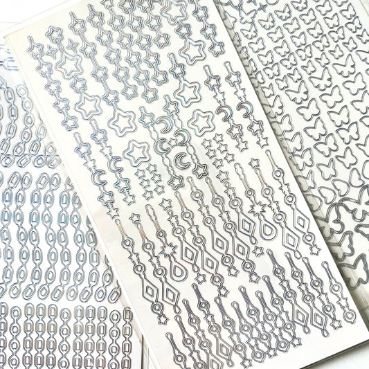 مجموعة ملصقات شفافة للتزيين ✨