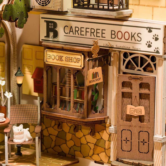 DIY booknook📚/ اصنعه بنفسك sunshine town مدينة مشرقة