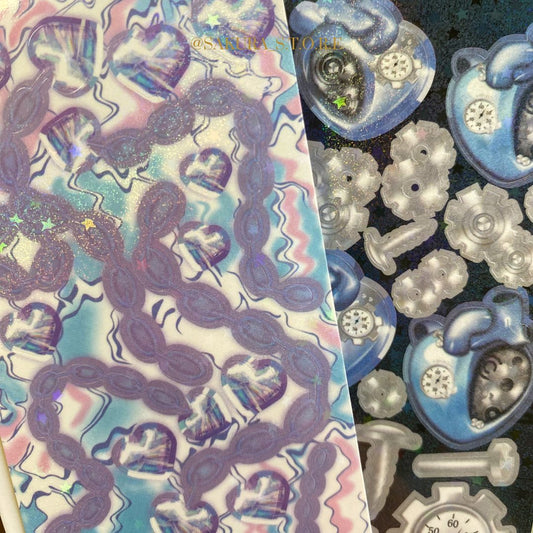 ملصقات لماعة 💗🔩من baksal lighter الكورية