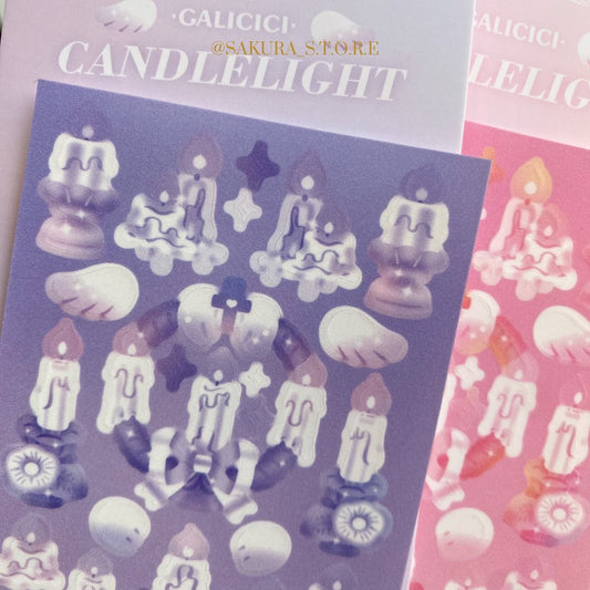 مجموعة ملصقات شموع 🎂 Galicici