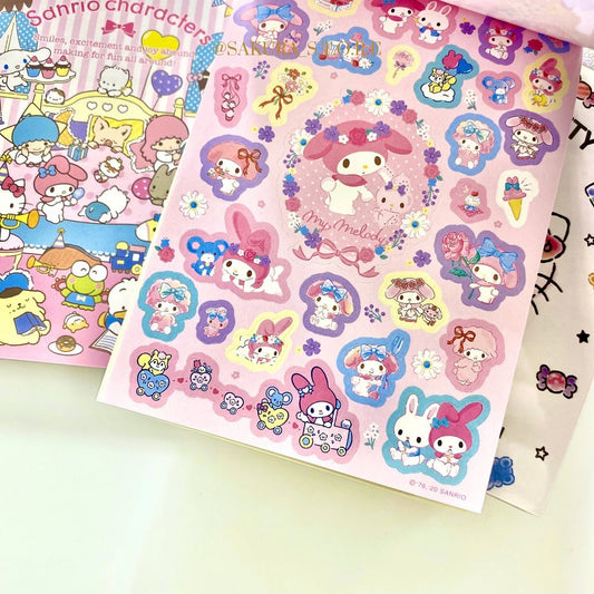 مجموعة اوراق ملونة لشخصيات sanrio اليابانية 🐠