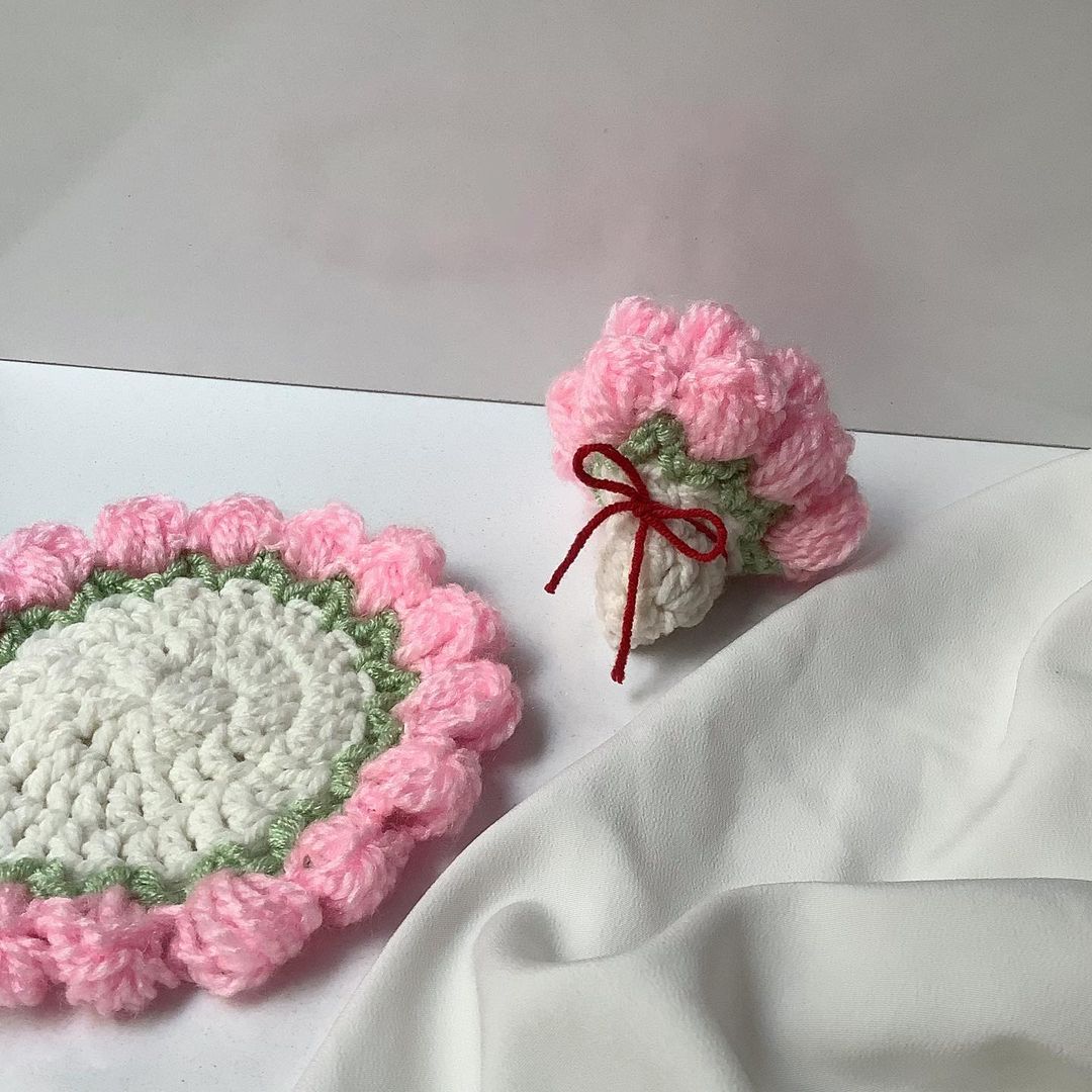 ๐Flower bouquet ๐
ูุงุนุฏุฉ ููุจ ูุฑูุดูู ๐งถ ุจุดูู ุจูููู ุฒููุฑ ๐